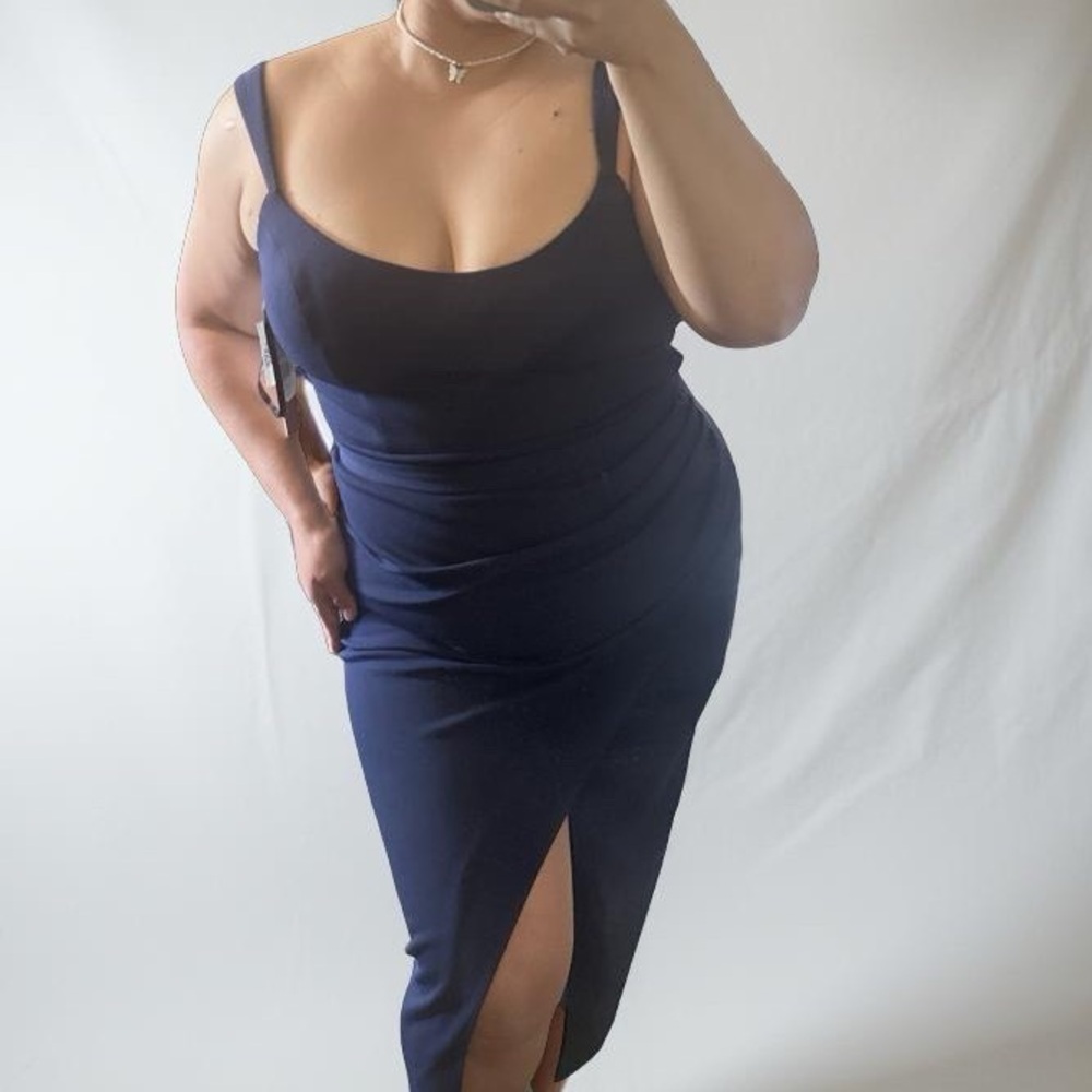 NWT AQUA Navy Blue Dress
